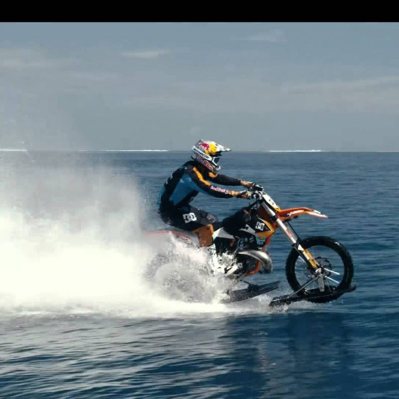 Riding a motorbike over a lake The Word of Ward