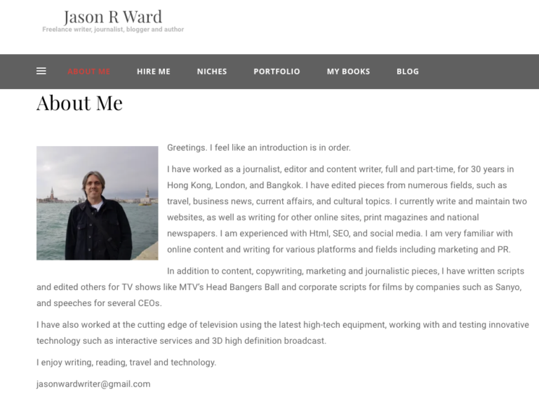 Hire a professional writer – www.jasonwardwriter.com