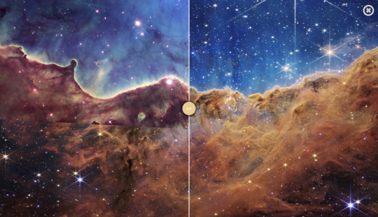 James Webb compared to Hubble. Space porn!